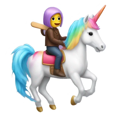Popsicle riding unicorn sticker