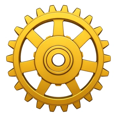 yellow gear cog sticker
