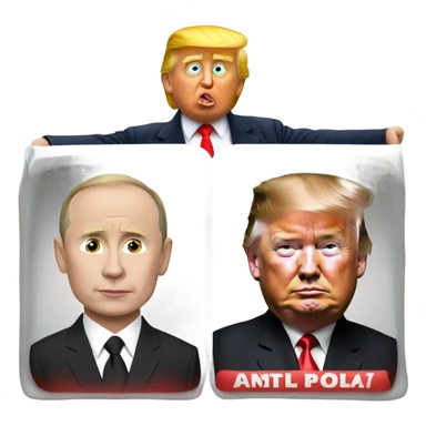 trump with putin and kim jong u sticker