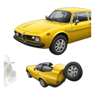 Yellow Alfa Romeo sticker