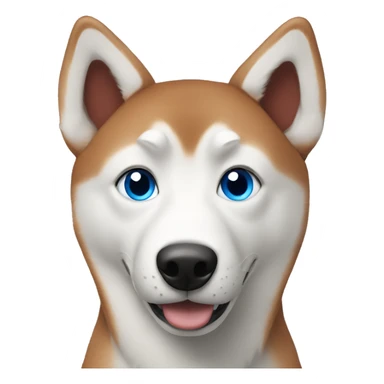Red husky with Blue eyes sticker