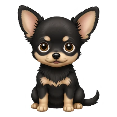 black chihuahua baby dog sticker