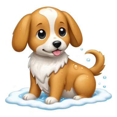 pet Shampoo with foam sticker