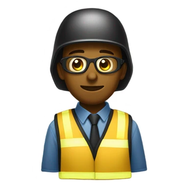 Trabalhador negro com capacete de segurança amarelo e óculos sticker