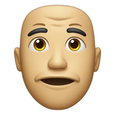 Raised eyebrows closed mouth emoji sticker