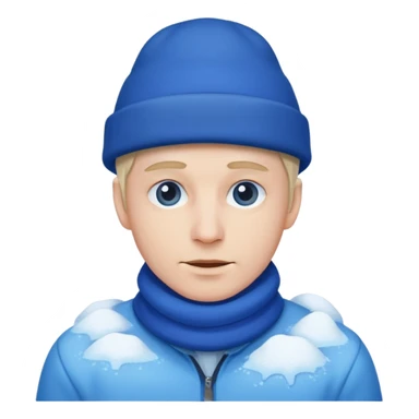 a man burried in snow sticker