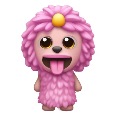 hipopótamo con tutú y moño rosa sticker