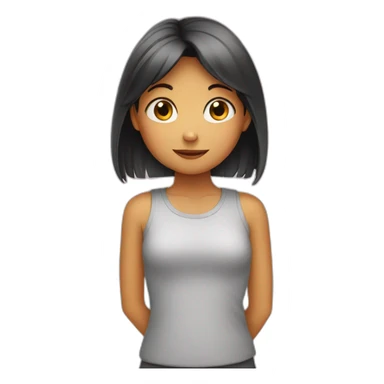 Girl being shy  sticker