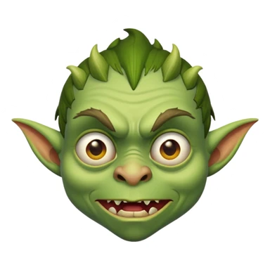 Steven Miller as a goblin, surprised expression sticker