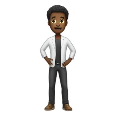 black man shrugging sticker