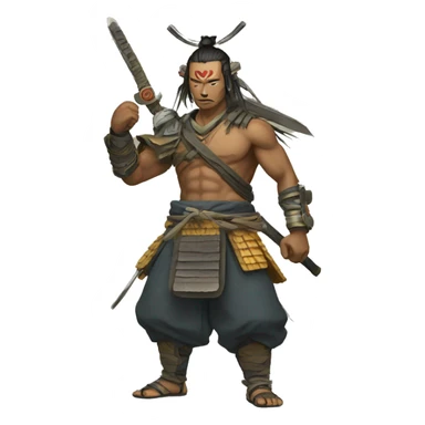 bushi with armed sticker