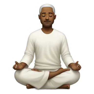 hombre meditando sticker