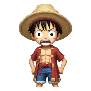luffy gear five shocked sticker