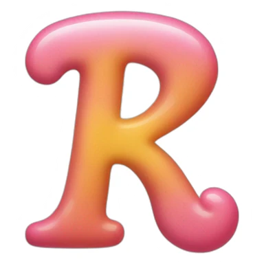 smooth letter K that looks like candy sticker
