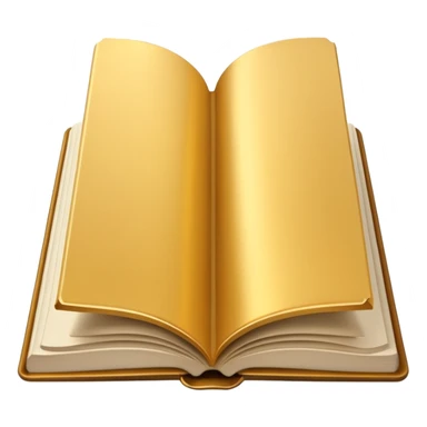 open book with completely empty, golden pages sticker