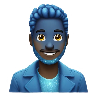 Blue sparkling heart sticker