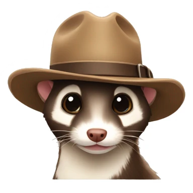 detective Ferret wearing cowboy hat sticker