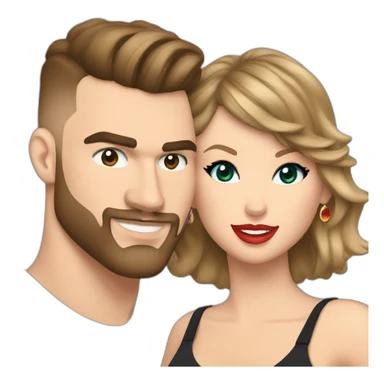 Taylor swift and travis kelce sticker
