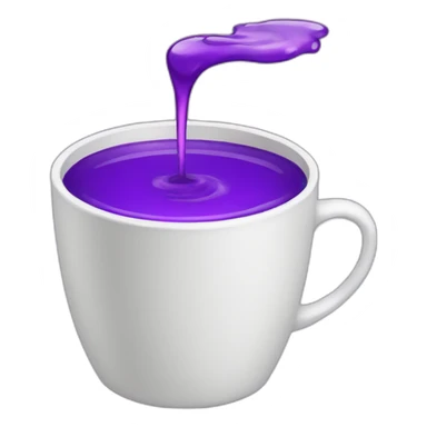 Cup with a purple liquid sticker