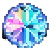 Crystal with sparkles sticker