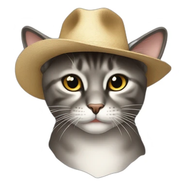 chat siamois +chapeau sticker