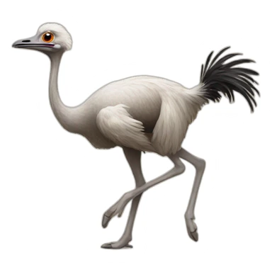 racing ostrich sticker