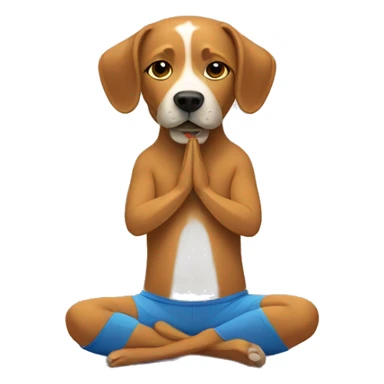 Perro haciendo yoga sticker