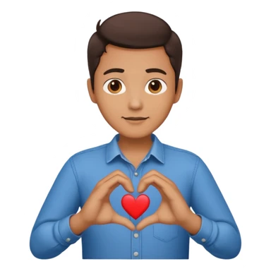 a developer making a heart with hands sticker