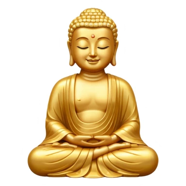 Buddha statue emoji modeled off the meditate emoji but Buddha themed sticker