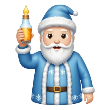 Father Frost Bottle with Popping sticker