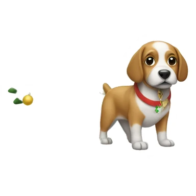 Dog with Christmas tree  sticker