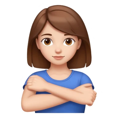 girl with arms over her shoulder  sticker