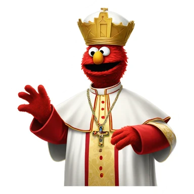 Elmo as the pope sticker