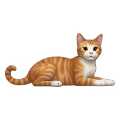 Cat with it's leg sticking up sticker