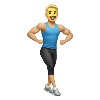 Gimnasio chico blanco sticker