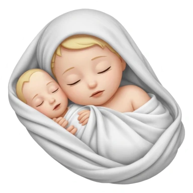baby wrapped in blanket sticker