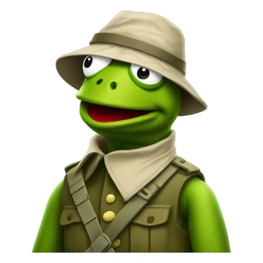 kermit in war sticker
