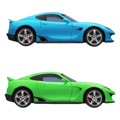 neon sports car sticker