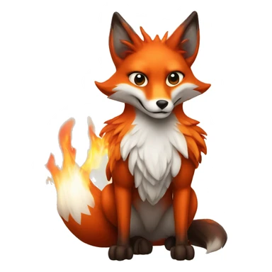fantasy fire fox  sticker