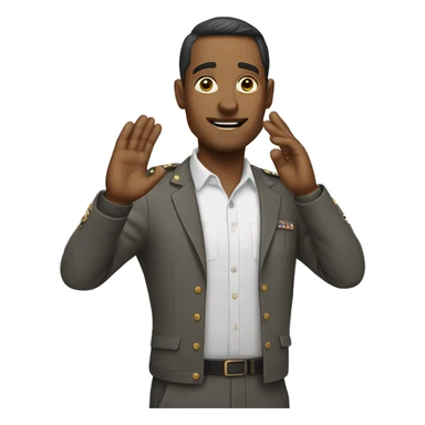 Man doing salute  sticker