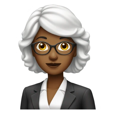 white banker woman sticker