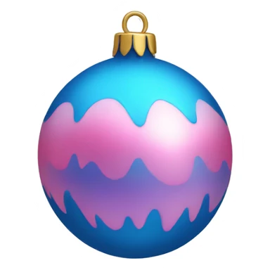blue pink bauble sticker