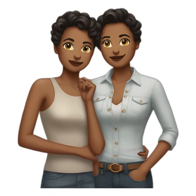 butch femme couple sticker