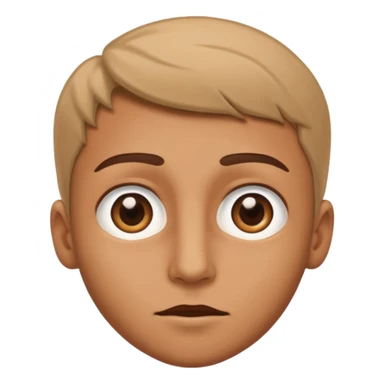 I want the the guy emoji but have his eyes  looking up sticker