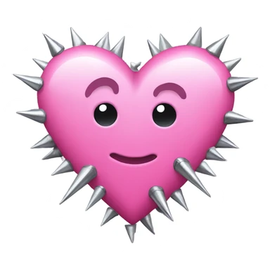 Pink punk heart  sticker