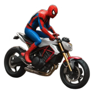Spiderman on a moto sticker