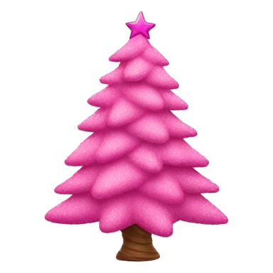 pink christmas tree sticker