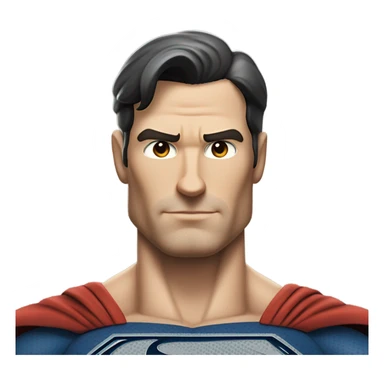realistic superman with abs white man sticker