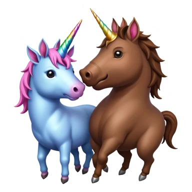 unicorn and boar animals fighting sticker