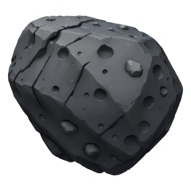 Cinematic black Realistic Asteroid sticker